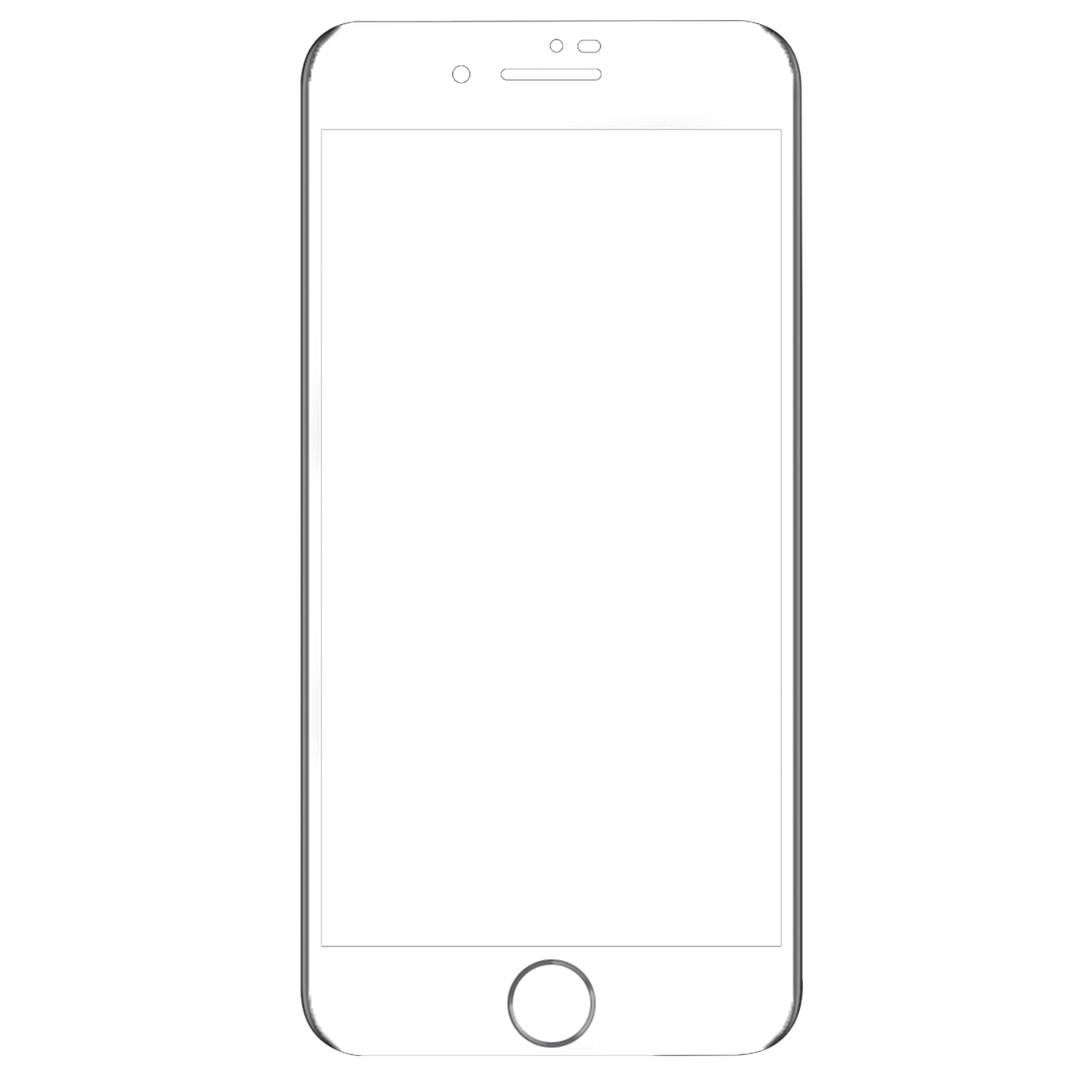3D White Tempered protection glass for iPhone7/8