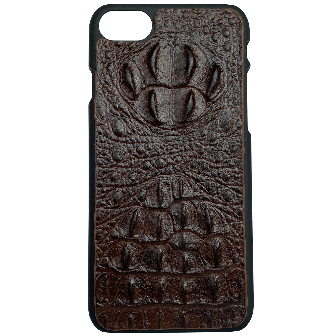 Aragon Croco genuine leather case Brown - iPhone 7/8