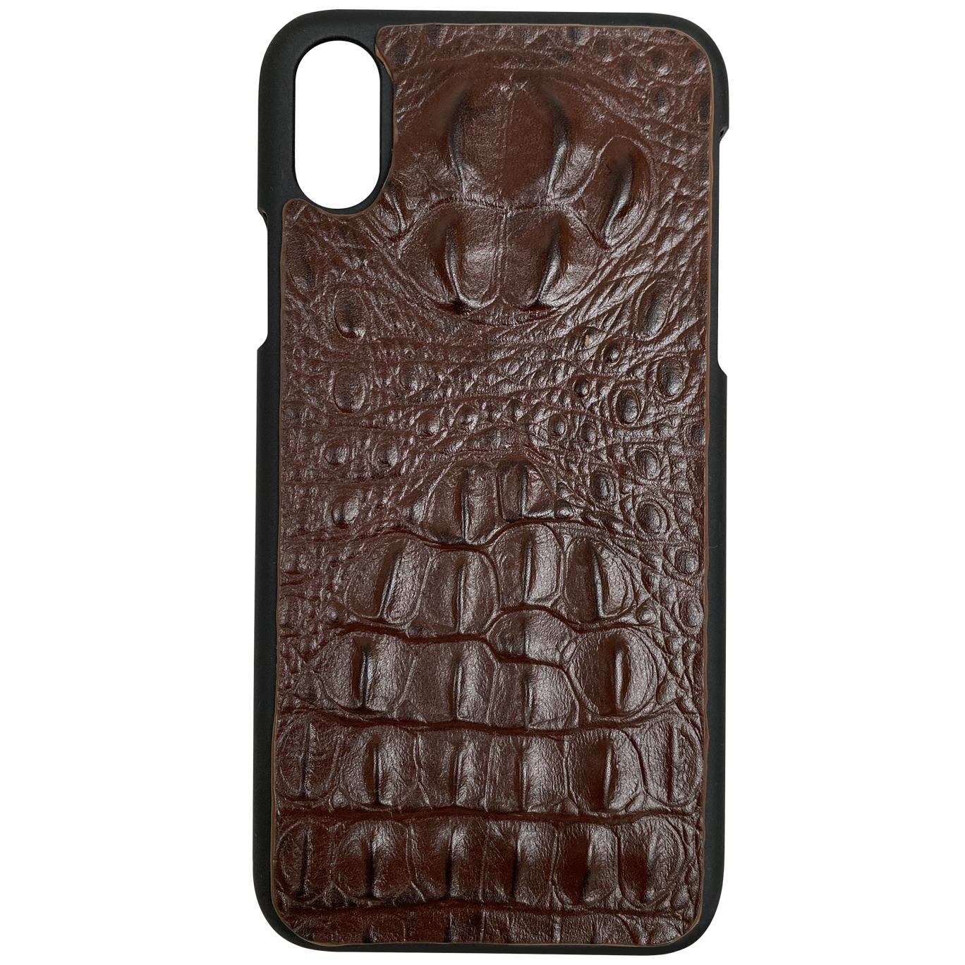 Aragon Croco genuine leather case Brown - iPhone X/Xs