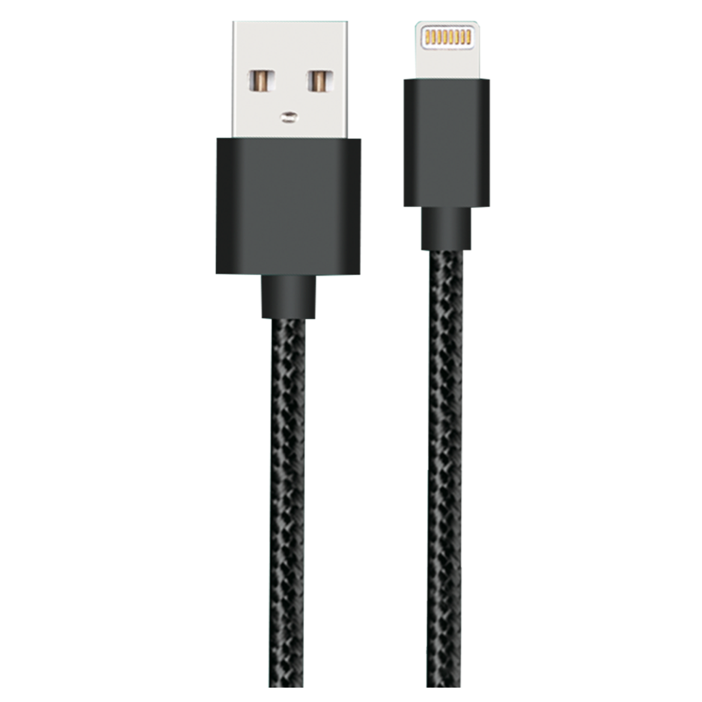 Black nylon Charging cable for iPhone